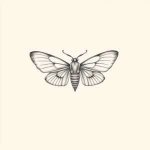 Dainty Moth Tattoo