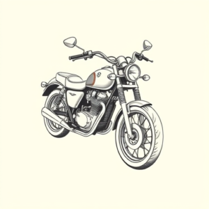 Dainty Motorcycle Tattoo