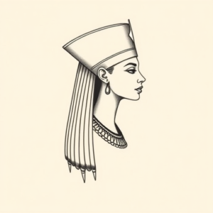 Dainty Nefertiti Tattoo