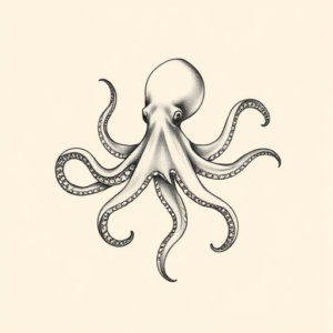 Dainty Octopus Tattoo