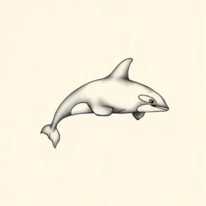 Dainty Orca Tattoo