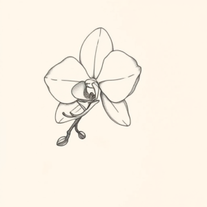 Dainty Orchid Tattoo