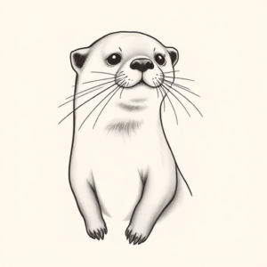 Dainty Otter Tattoo