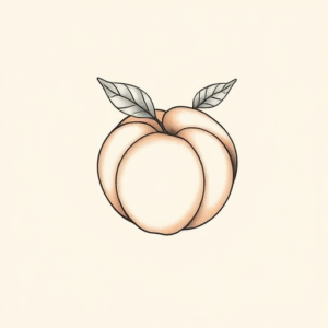 Dainty Peach Tattoo