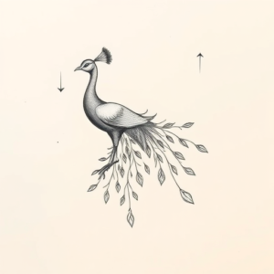 Dainty Peacock Tattoo