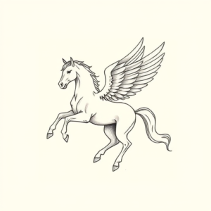 Dainty Pegasus Tattoo