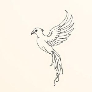 Dainty Phoenix Tattoo