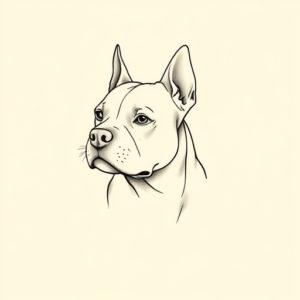 Dainty Pitbull Tattoo