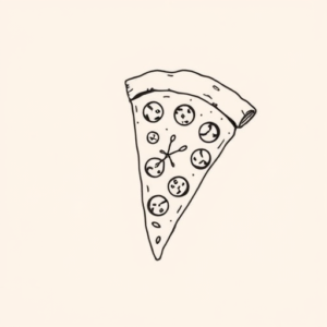 Dainty Pizza Tattoo