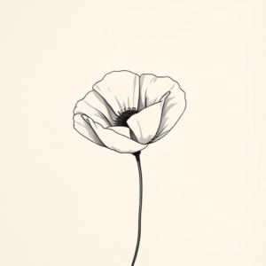 Dainty Poppy Tattoo