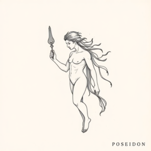 Dainty Poseidon Tattoo
