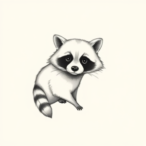 Dainty Raccoon Tattoo
