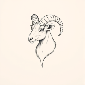 Dainty Ram Tattoo