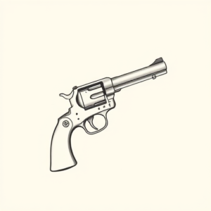 Dainty Revolver Tattoo
