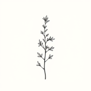 Dainty Rosemary Tattoo