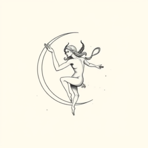 Dainty Saturn Tattoo