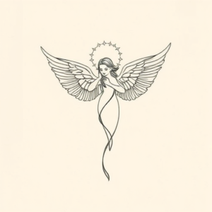 Dainty Seraphim Tattoo