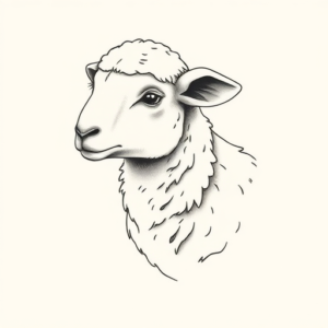 Dainty Sheep Tattoo