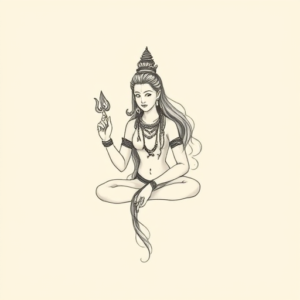 Dainty Shiva Tattoo