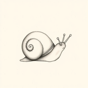 Dainty Snail Tattoo