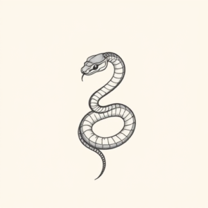 Dainty Snake Tattoo