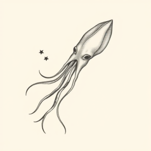 Dainty Squid Tattoo