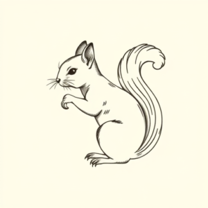 Dainty Squirrel Tattoo