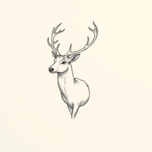 Dainty Stag Tattoo