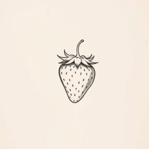 Dainty Strawberry Tattoo