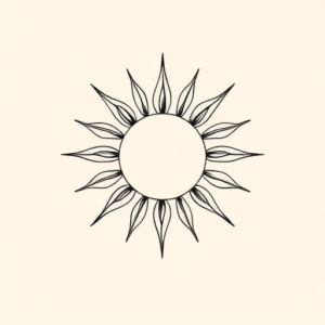 Dainty Sun Tattoo