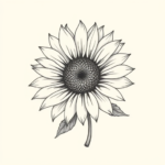 Dainty Sunflower Tattoo