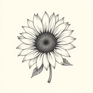 Dainty Sunflower Tattoo