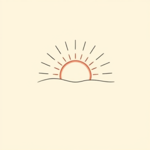 Dainty Sunrise Tattoo