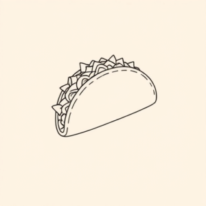 Dainty Taco Tattoo