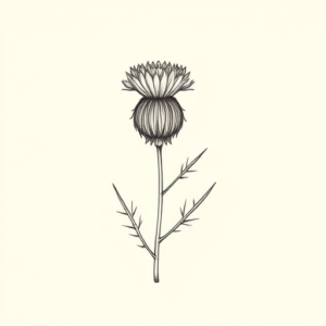 Dainty Thistle Tattoo