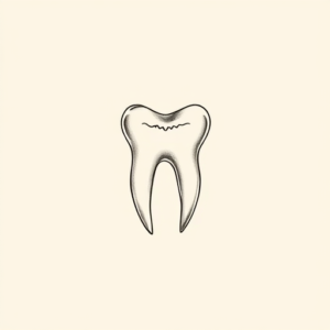 Dainty Tooth Tattoo
