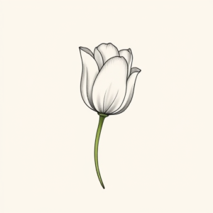 Dainty Tulip Tattoo