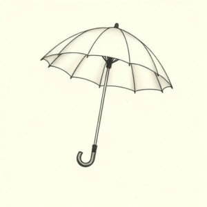 Dainty Umbrella Tattoo