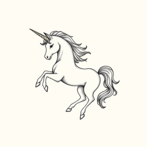 Dainty Unicorn Tattoo