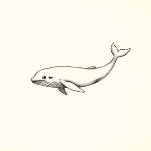 Dainty Whale Tattoo