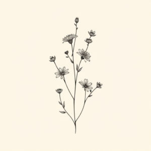 Dainty Wildflower Tattoo