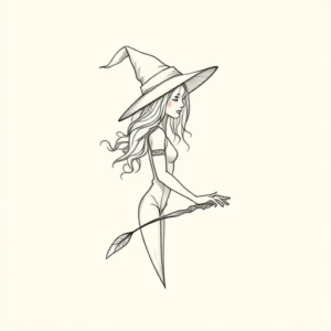 Dainty Witch Tattoo