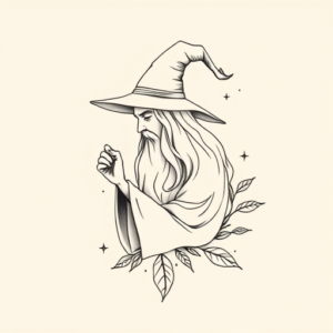 Dainty Wizard Tattoo