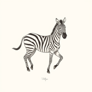 Dainty Zebra Tattoo
