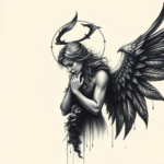 Dark Art Angel Tattoo