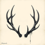 Dark Art Antler Tattoo