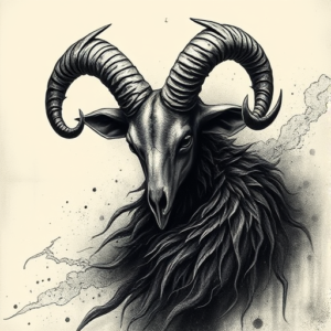 Dark Art Aries Tattoo