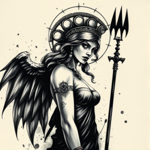 Dark Art Athena Tattoo