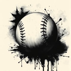 Dark Art Baseball Tattoo