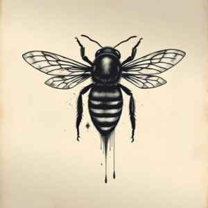 Dark Art Bee Tattoo